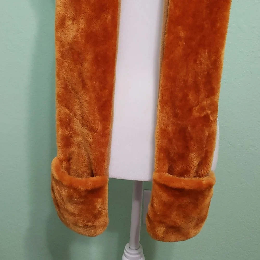 FOX head, ears, hands warm beanie